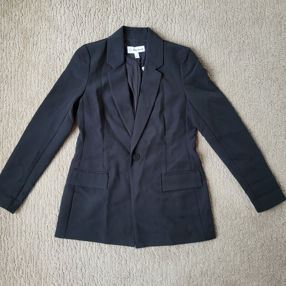 Women’s “Blake” Classic Long Sleeve Blazer – The Drop – Black – Size XS – NWT - Picture 2 of 12